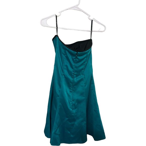 Jessica McClintock Dresses & Skirts - Jessica McClintock Gunne Sax Women Size 3/4 Strapless Gown Prom Dress Teal Blue
